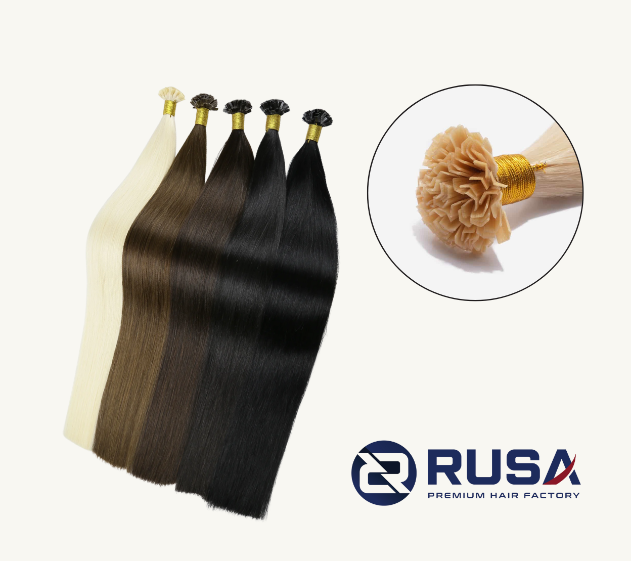 Straight V-Tip Hair Extensions 