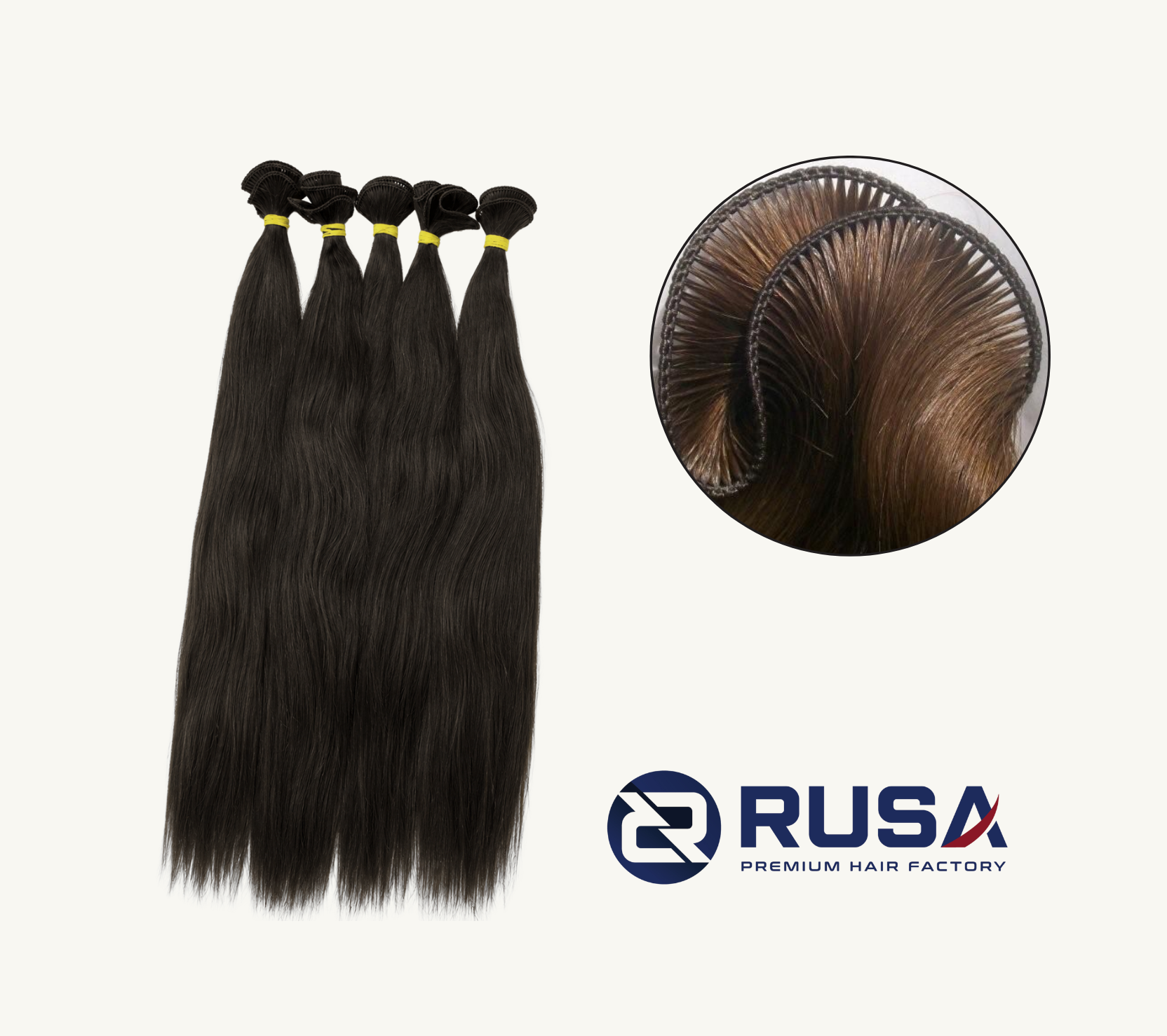 Straight Hand-tied Weft Hair Extensions